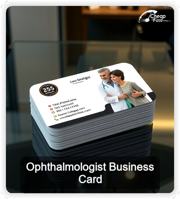 Ophthalmologist business card design sample