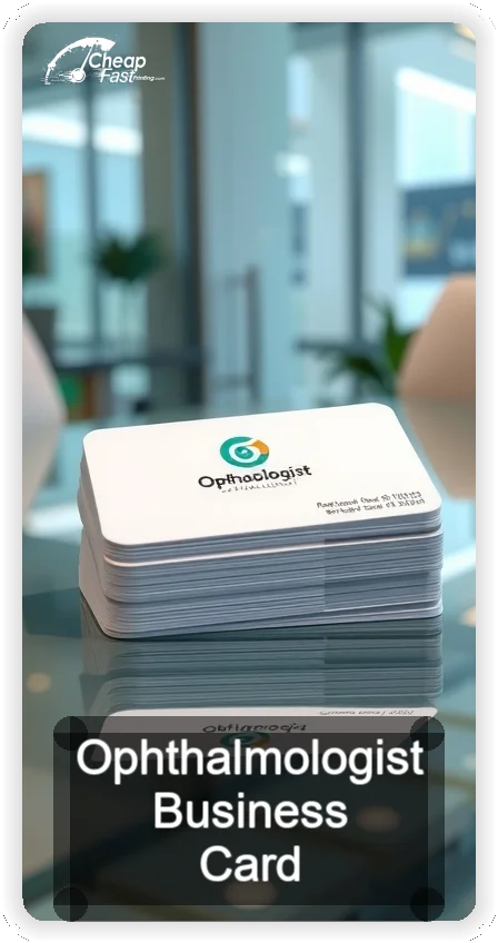Ophthalmologist business card design sample