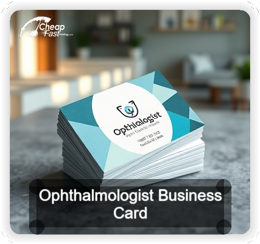 Ophthalmologist business card design sample