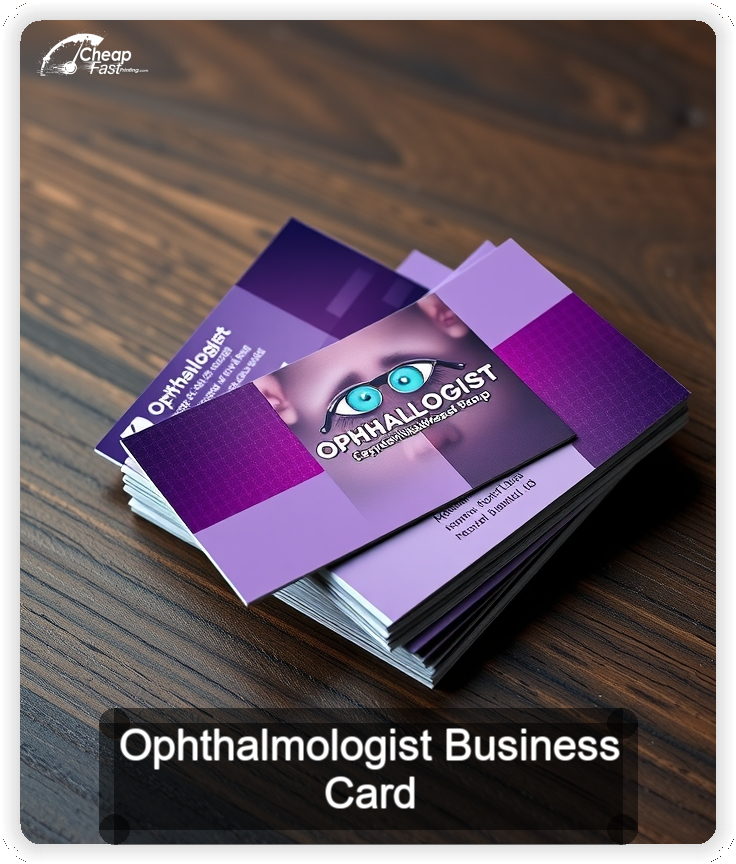 Ophthalmologist business card design sample