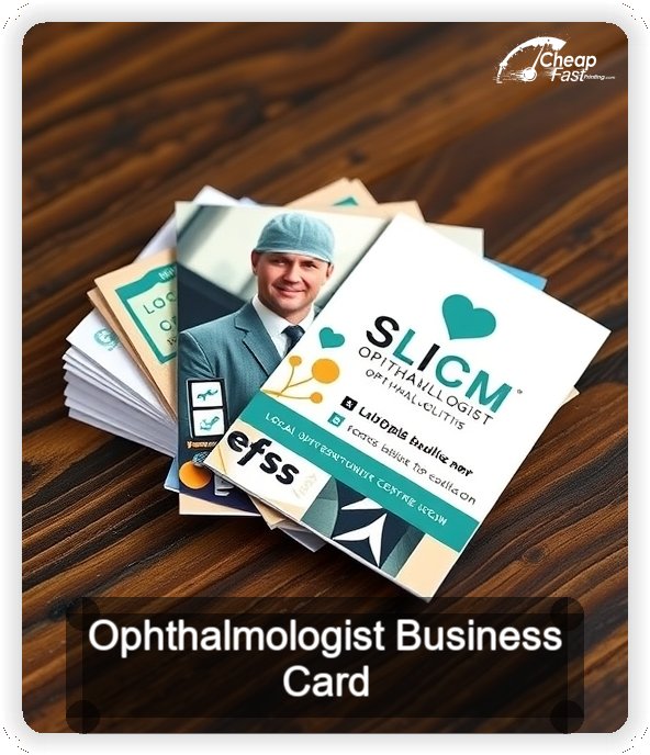 Ophthalmologist business card design sample