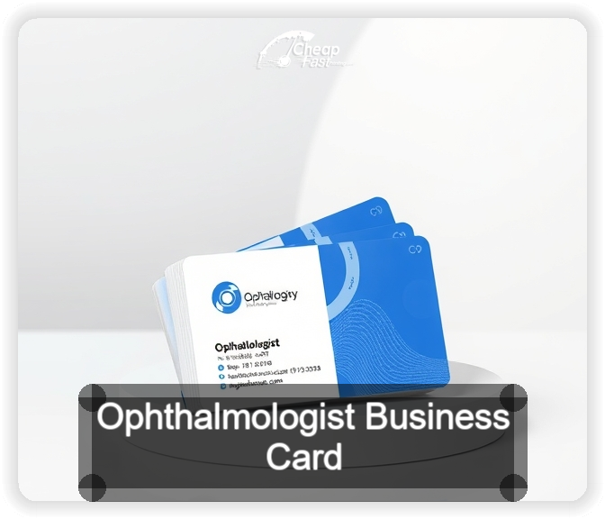 Ophthalmologist business card design sample