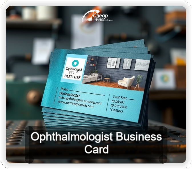 Ophthalmologist business card design sample