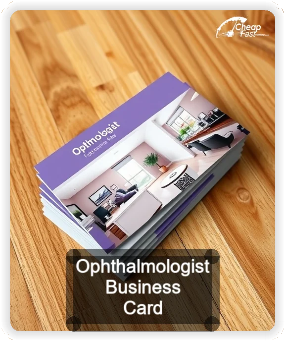 Ophthalmologist business card design sample