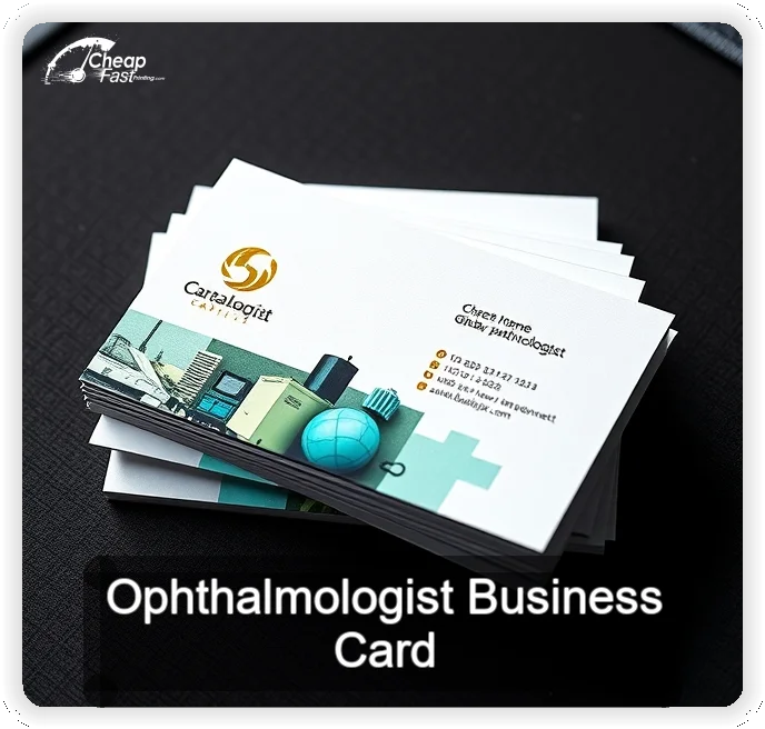 Ophthalmologist business card design sample
