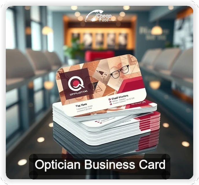 Optician business card design sample