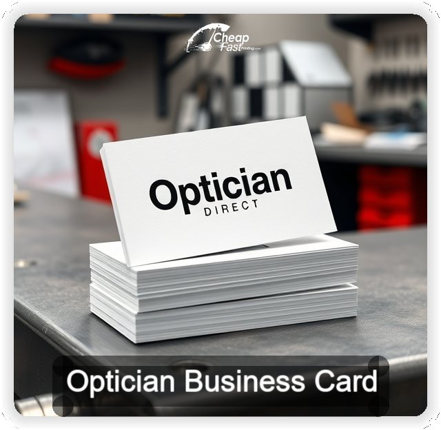Optician business card design sample