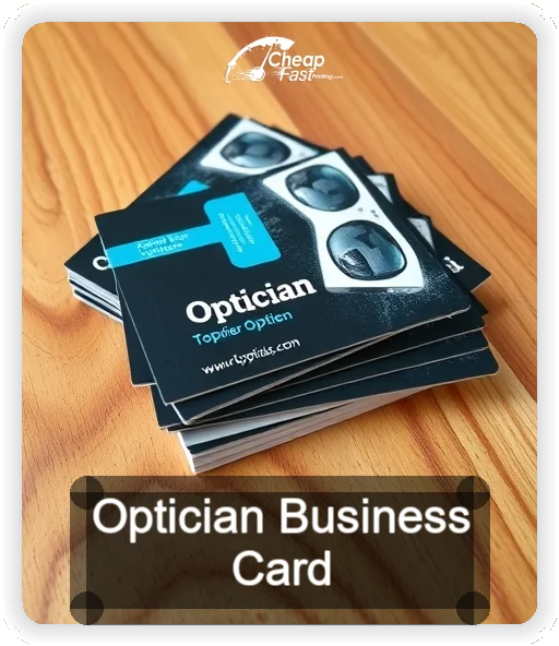 Optician business card design sample
