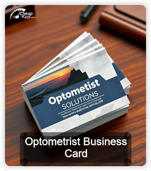 Optometrist business card design sample