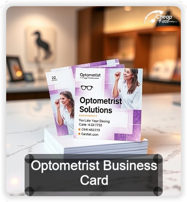 Optometrist business card design sample