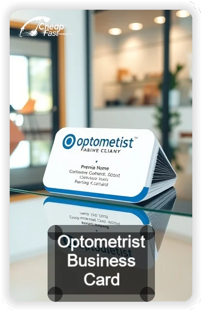 Optometrist business card design sample