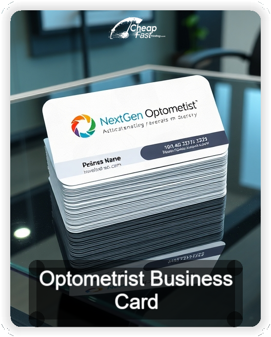 Optometrist business card design sample