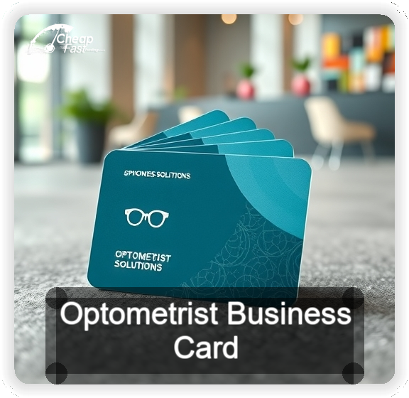 Optometrist business card design sample