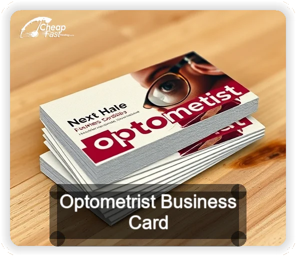 Optometrist business card design sample