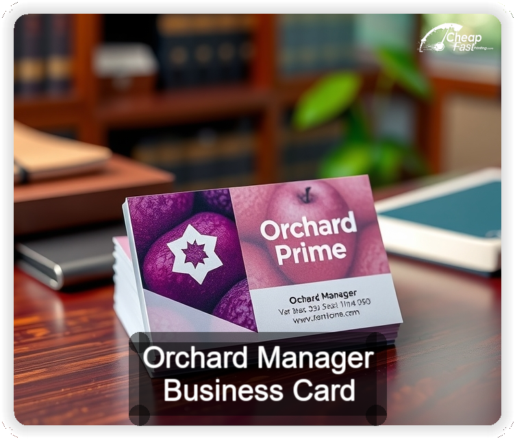 Orchard Manager business card design sample