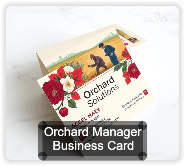 Orchard Manager business card design sample
