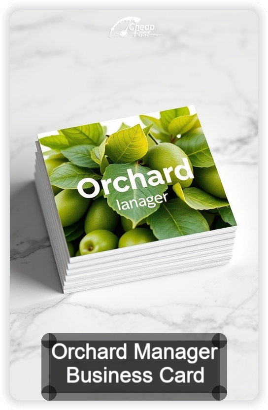 Orchard Manager business card design sample