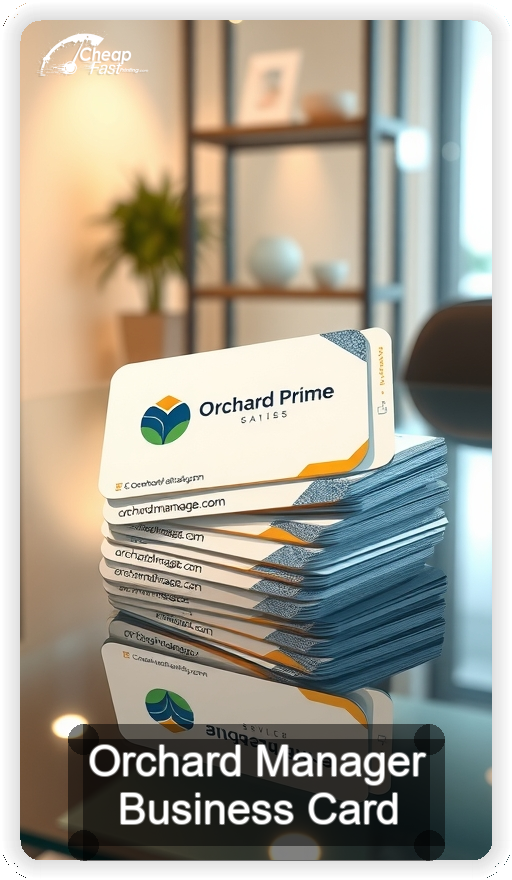 Orchard Manager business card design sample