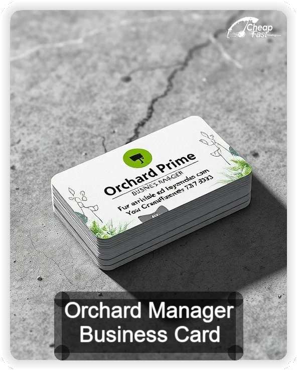 Orchard Manager business card design sample