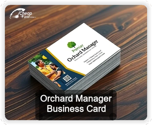 Orchard Manager business card design sample