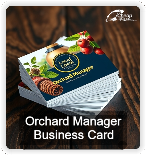 Orchard Manager business card design sample