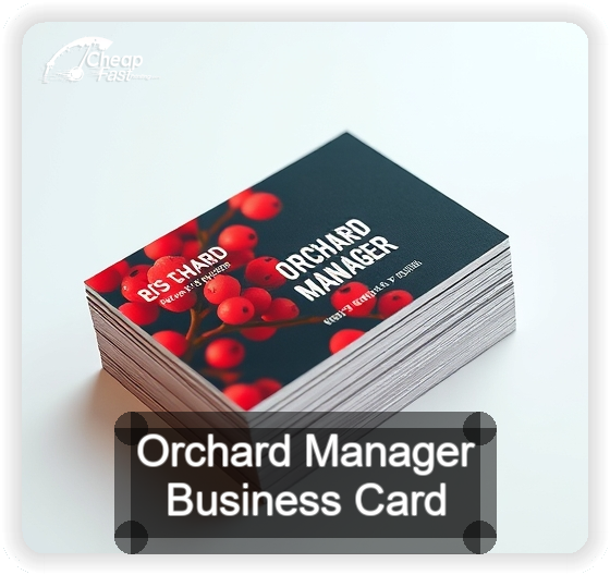 Orchard Manager business card design sample