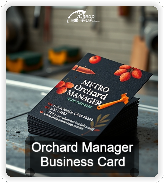 Orchard Manager business card design sample