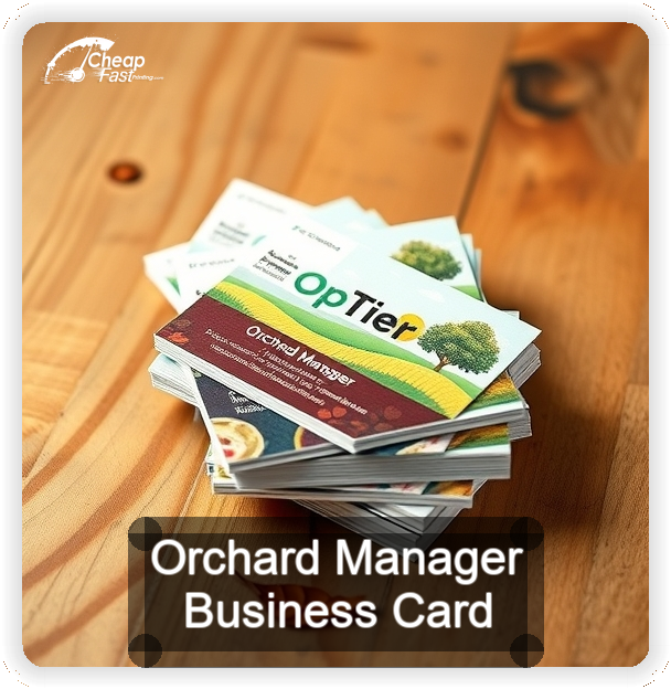 Orchard Manager business card design sample