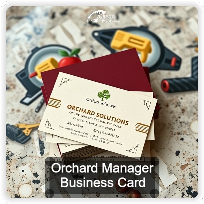 Orchard Manager business card design sample
