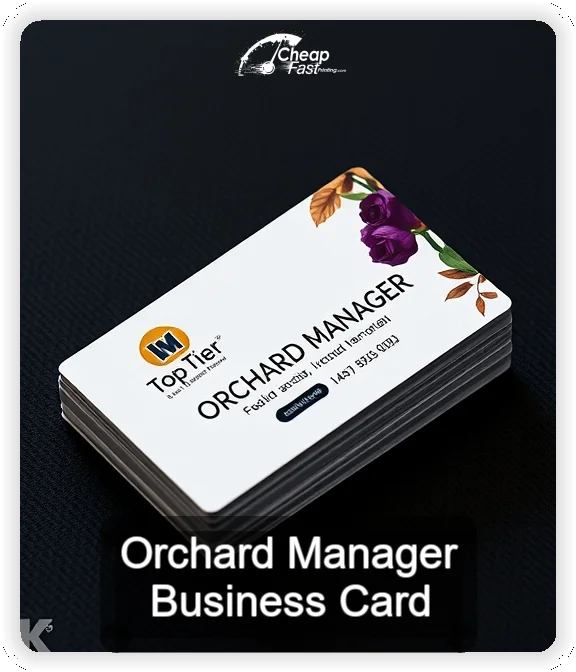 Orchard Manager business card design sample