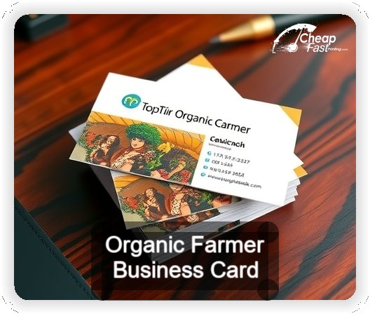Organic Farmer business card design sample