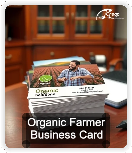 Organic Farmer business card design sample