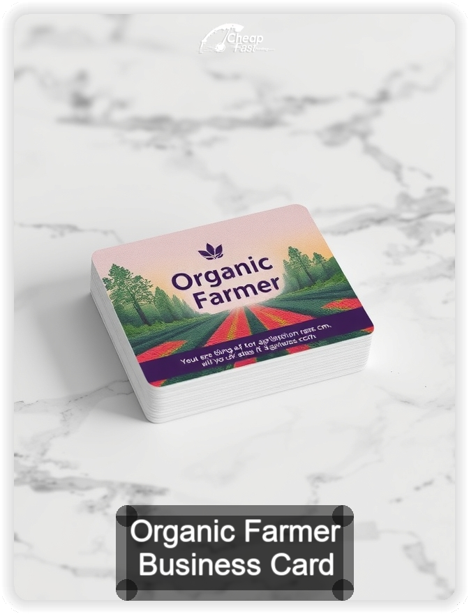 Organic Farmer business card design sample