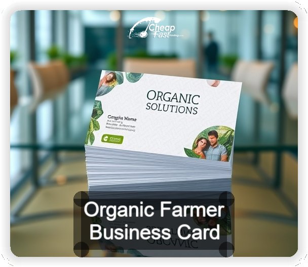 Organic Farmer business card design sample