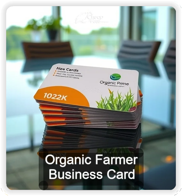 Organic Farmer business card design sample