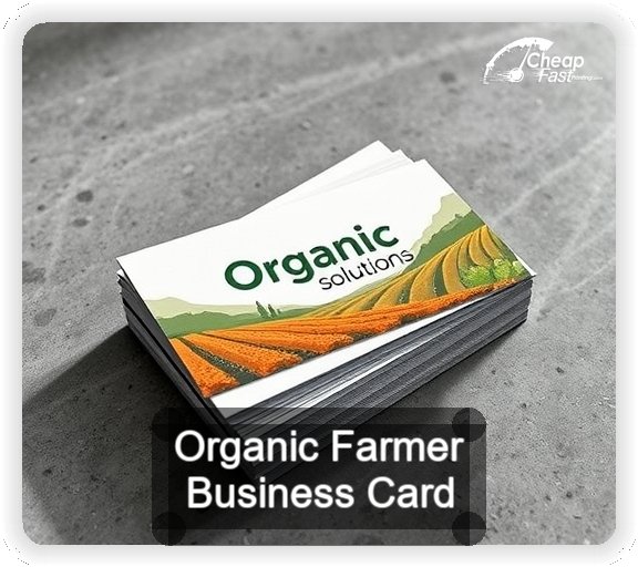 Organic Farmer business card design sample