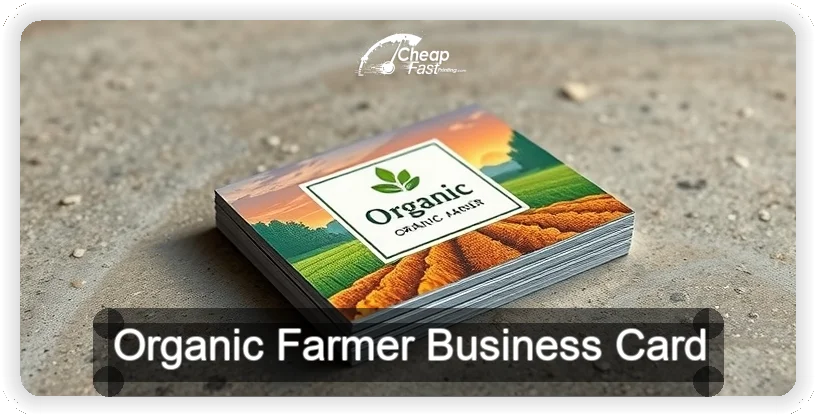 Organic Farmer business card design sample