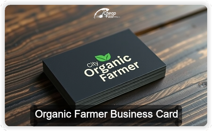 Organic Farmer business card design sample