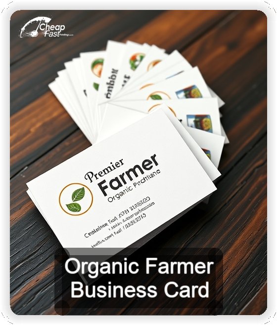 Organic Farmer business card design sample