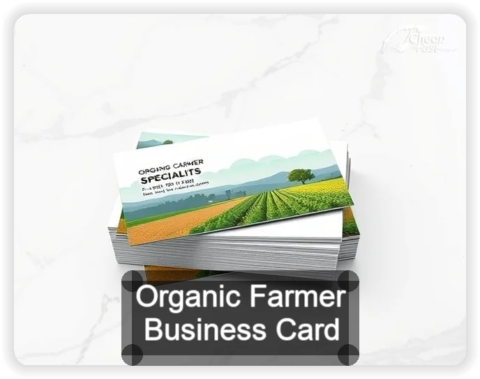 Organic Farmer business card design sample
