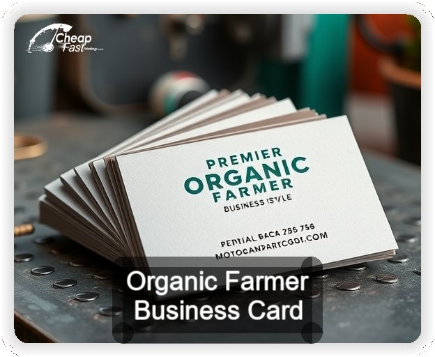 Organic Farmer business card design sample