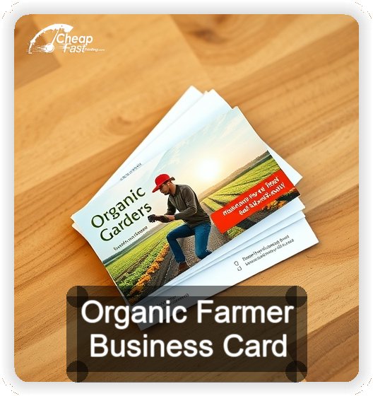 Organic Farmer business card design sample