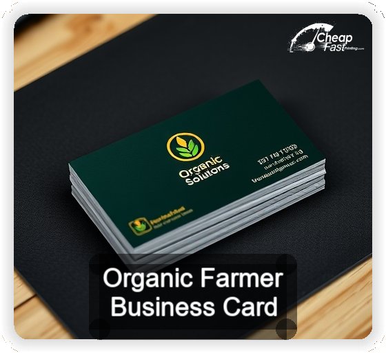 Organic Farmer business card design sample