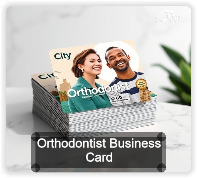 Orthodontist business card design sample