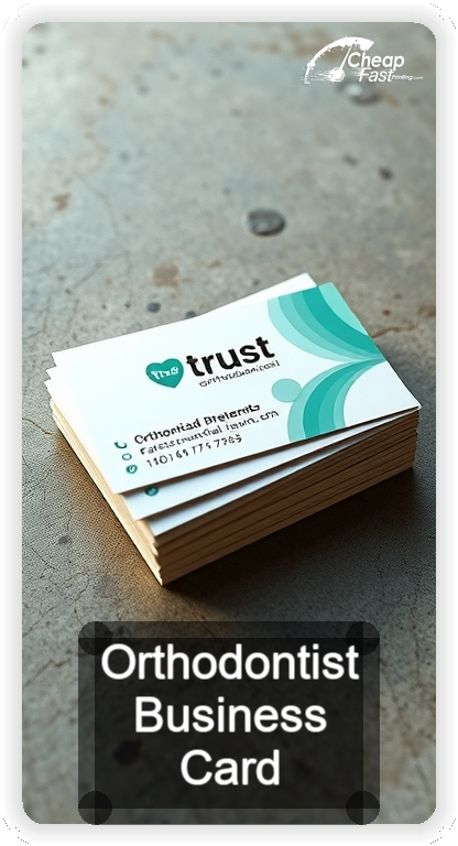 Orthodontist business card design sample