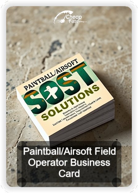 Paintball Airsoft Field Operator business card design sample
