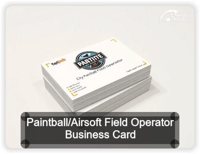 Paintball Airsoft Field Operator business card design sample