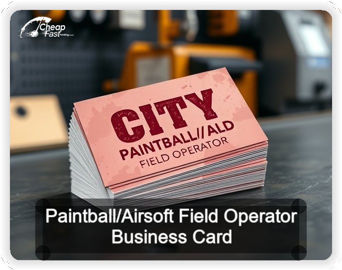 Paintball Airsoft Field Operator business card design sample