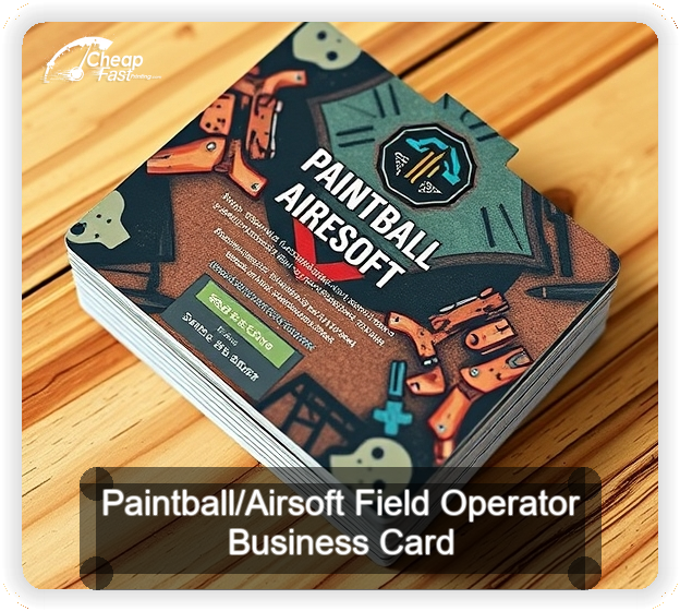 Paintball Airsoft Field Operator business card design sample