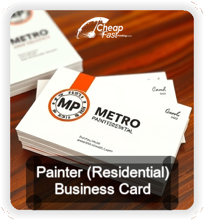 Painter Residential business card design sample